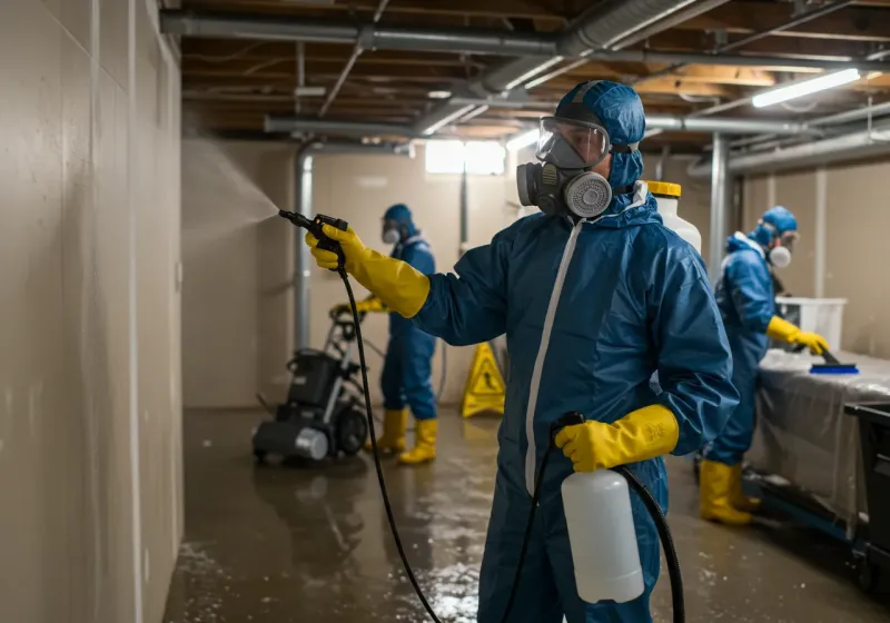 Basement Sanitization and Antimicrobial Treatment process in Falls Church, VA